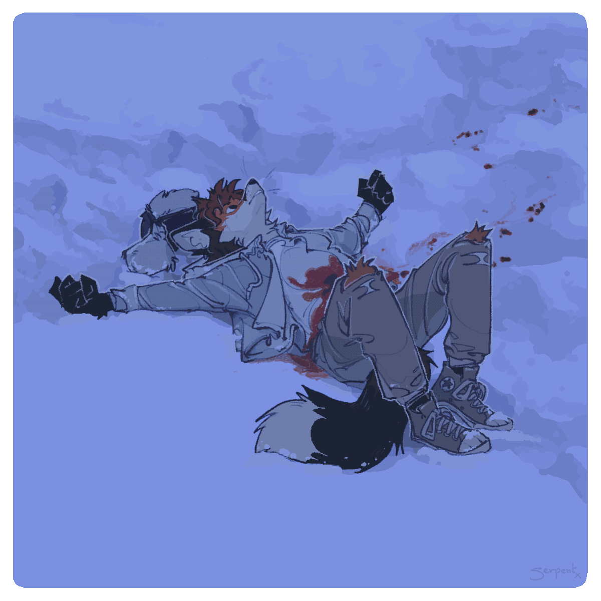 Serpent____x's tweet photo. i miss snow already honestly i really liked it, it gives a tranquility to everything and sets me at ease

also idk if i should show but; the original edgy alt https://t.co/5trG5a4vbo