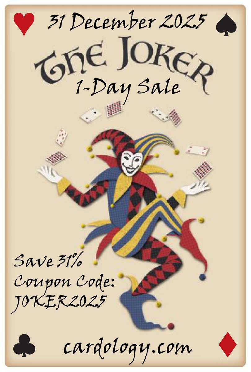 Cardology_IAC's tweet photo. Many thanks from all of us at the Int'l Association of Cardology (IAC) for making our first Joker's Day Celebration Sale such a huge success! https://t.co/KRlLOY0h0M
