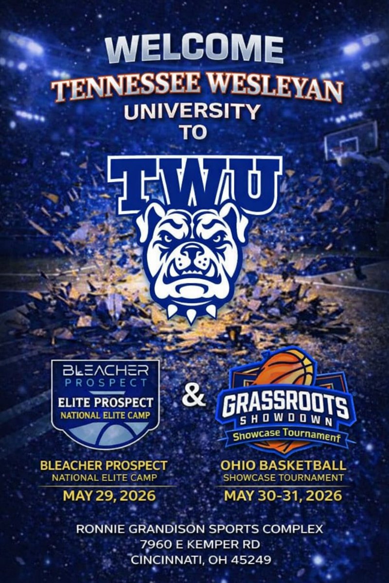 ChrisHicks513's tweet image. @BleacherProspec and  @Ohio_Basketball are excited to welcome @twuhoops  and Coach @CoachJTaul  to our Elite Camp and Showcase Tournament!

Event Dates: May 29–31, 2026
Location: @RonnieGrandison Academy, Cincinnati, Ohio

This is a fantastic opportunity for high school prospects…