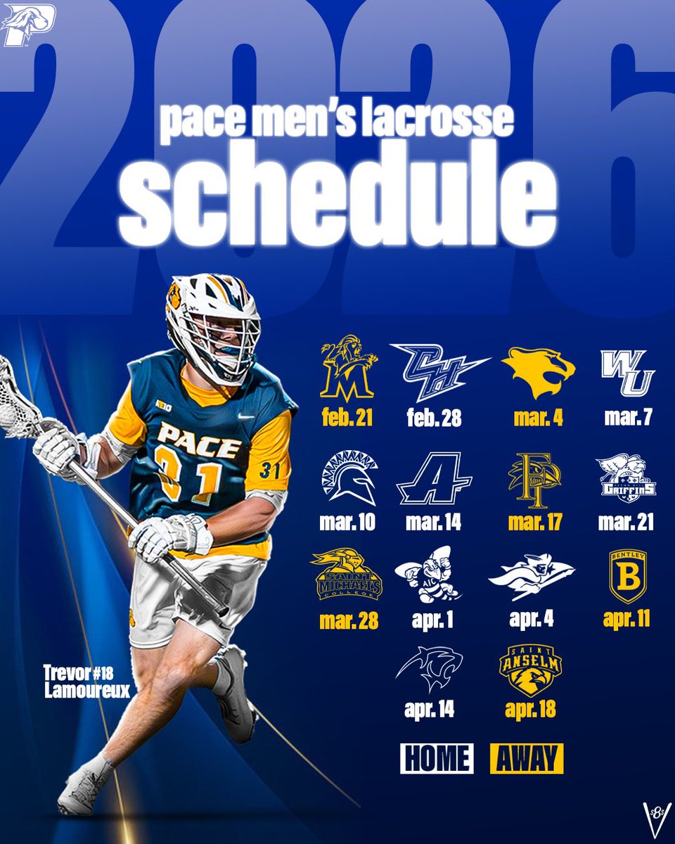 PaceLacrosse's tweet photo. 2026 Schedule Release
The path is set.
Opportunities earned, standards upheld, work ahead.
Built to Compete. Built to Graduate. Built to Lead.
#PaceLacrosse #BuiltToLead #NE10 #DawgCode https://t.co/qlJ6bsZWes