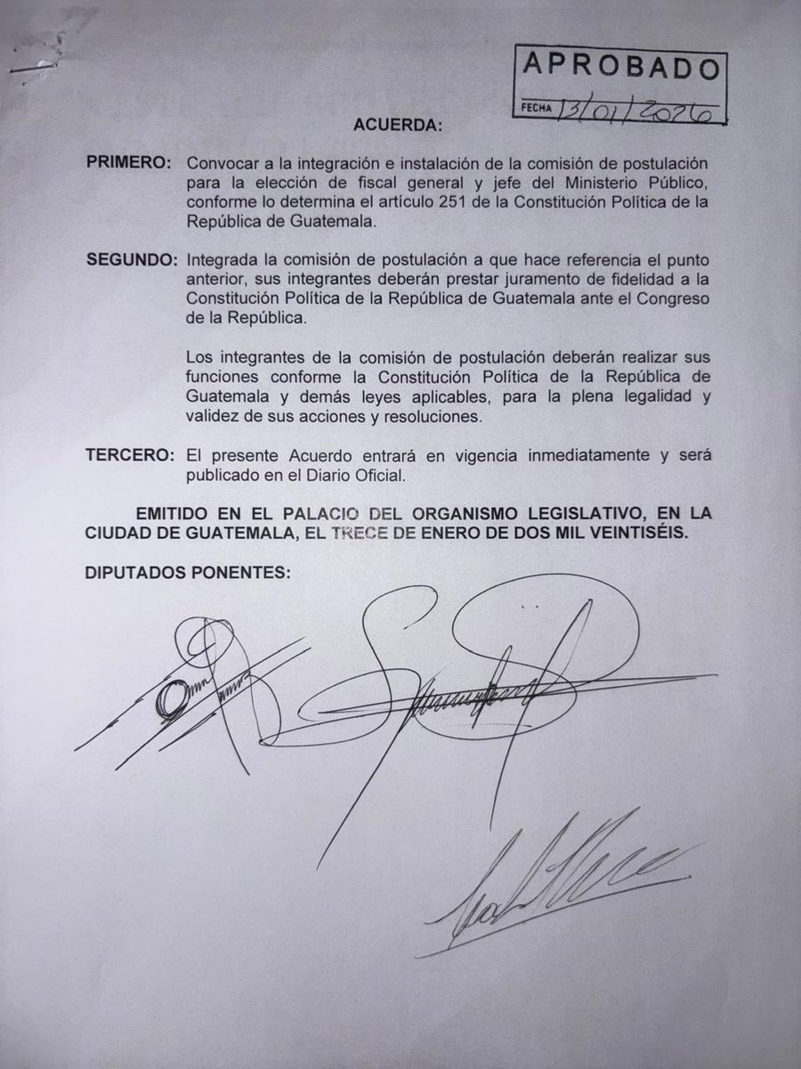 #Ahora | Con 96 votos a favor los diputados aprobaron convocar a la Comisión de Postulación para Fiscal General. Los comisionados deberán elaborar una nómina de seis candidatos "idóneos" para dirigir el Ministerio Público.