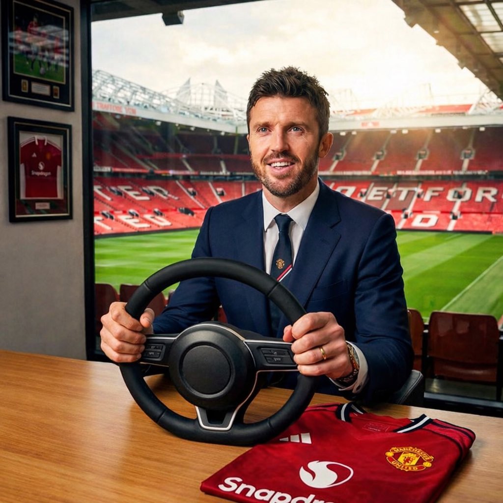 Geggie86's tweet image. Carrick’s at the wheel