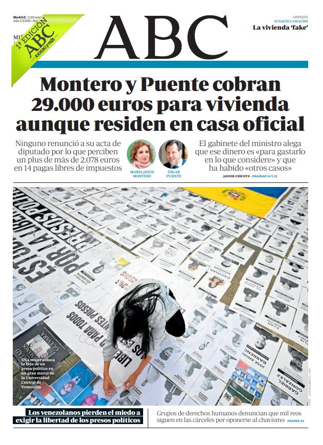 criaturina's tweet image. Mañana en ABC:

‼️‼️ Los ministros Montero y Puente se
embolsan 29.000 para vivienda aunque usan casas oficiales.

Su excusa: "Ha habido otros casos". 🤡