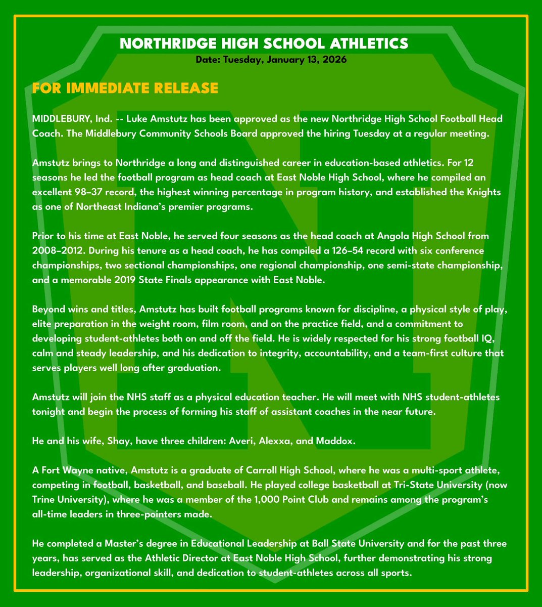 Northridge Athletics tweet media