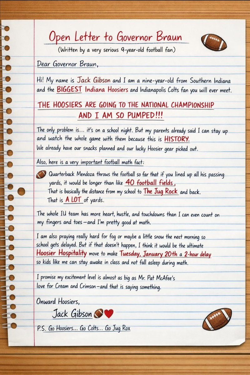 SSN_Indiana's tweet photo. @GovBraun I know there are SO many IU fans around the state that are in the same boat as this young student. 

Help the kids out that want to witness history! 

Allow schools that choose to participate to have a 2 hour delay on Jan 20!

Like and retweet to get the word spread! https://t.co/5r39V7O0cw