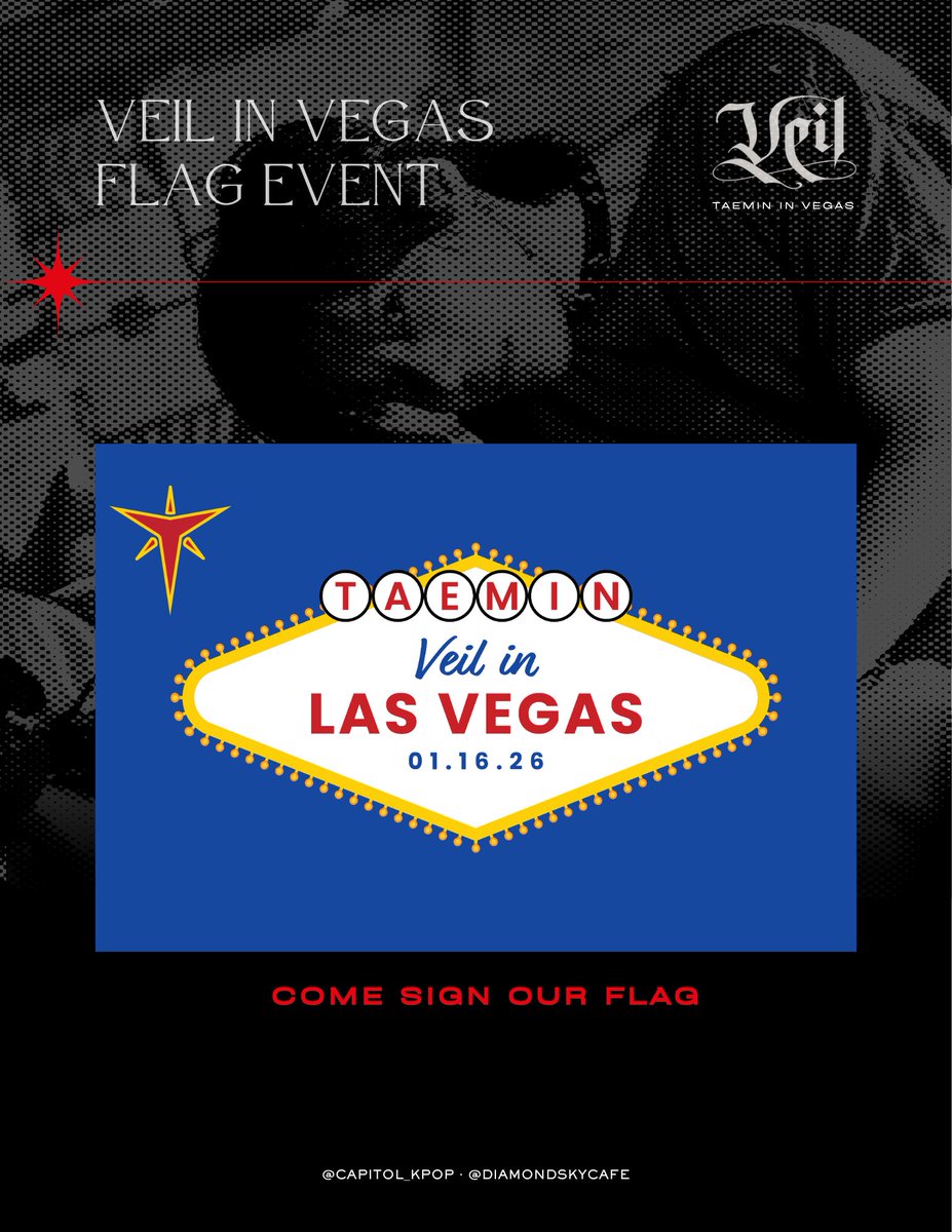 TAEMIN Veil サイン 🐣 TAEMIN VEIL IN LAS VEGAS [FLAG SIGNING] Come sign our flag for