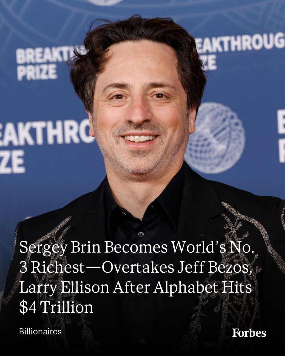 The Google parent’s stock hit a new record after a new AI deal with Apple, pushing its market value above $4 trillion. forbes.com/sites/tylerrou… (Photo: Taylor Hill/FilmMagic via Getty Images)
