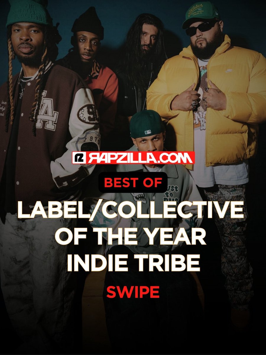 Rapzilla's tweet image. indie tribe takes home the top honor after another year of cultural impact on CHH. Reach Records finishes second, Alienz Alive takes third, and Menace Movement rounds out the list.

rapzilla.com/2026-01-rapzil…