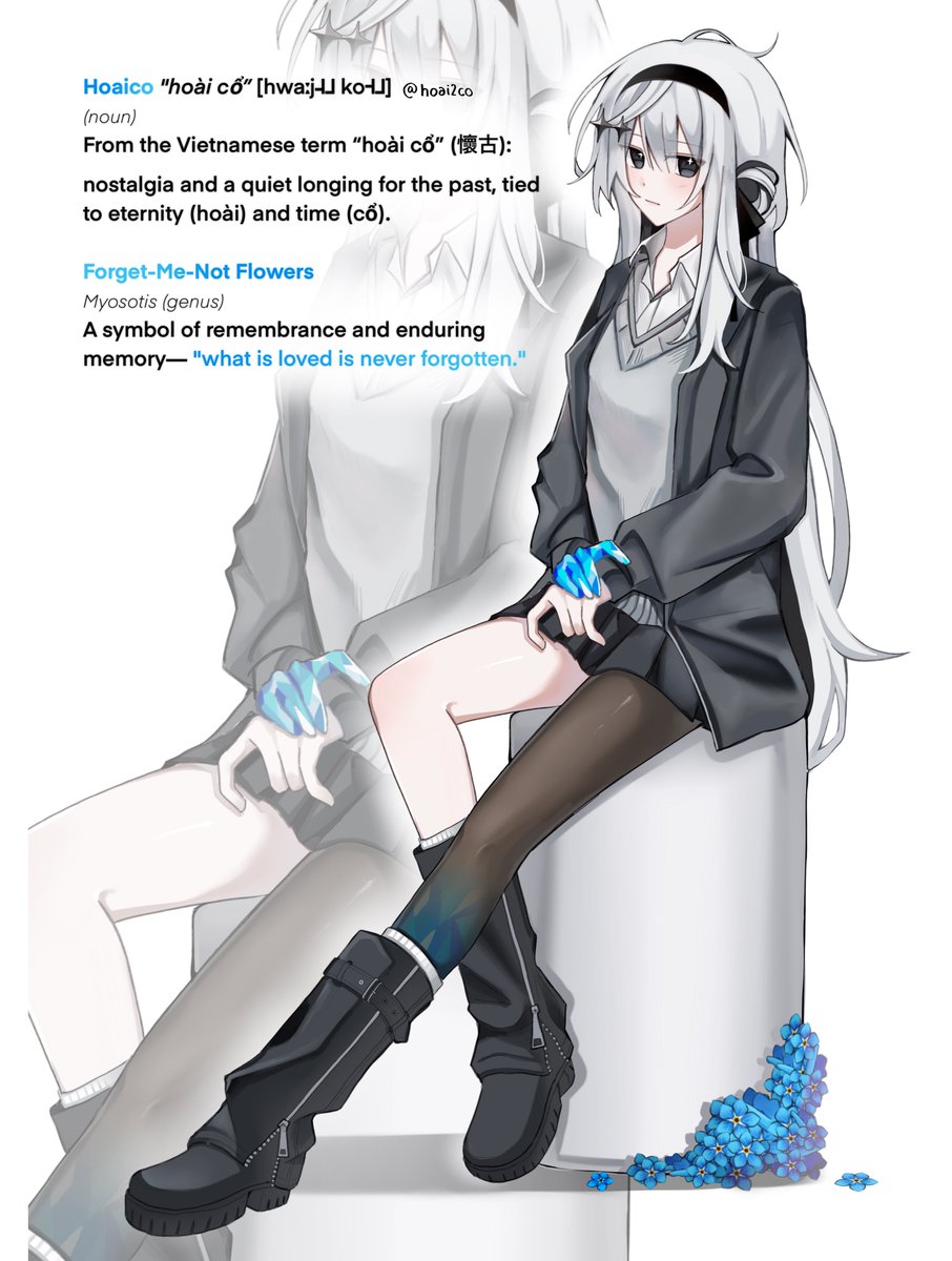 #hoaillust i finally finished my reference sheet! i'll make the male counterpart soon