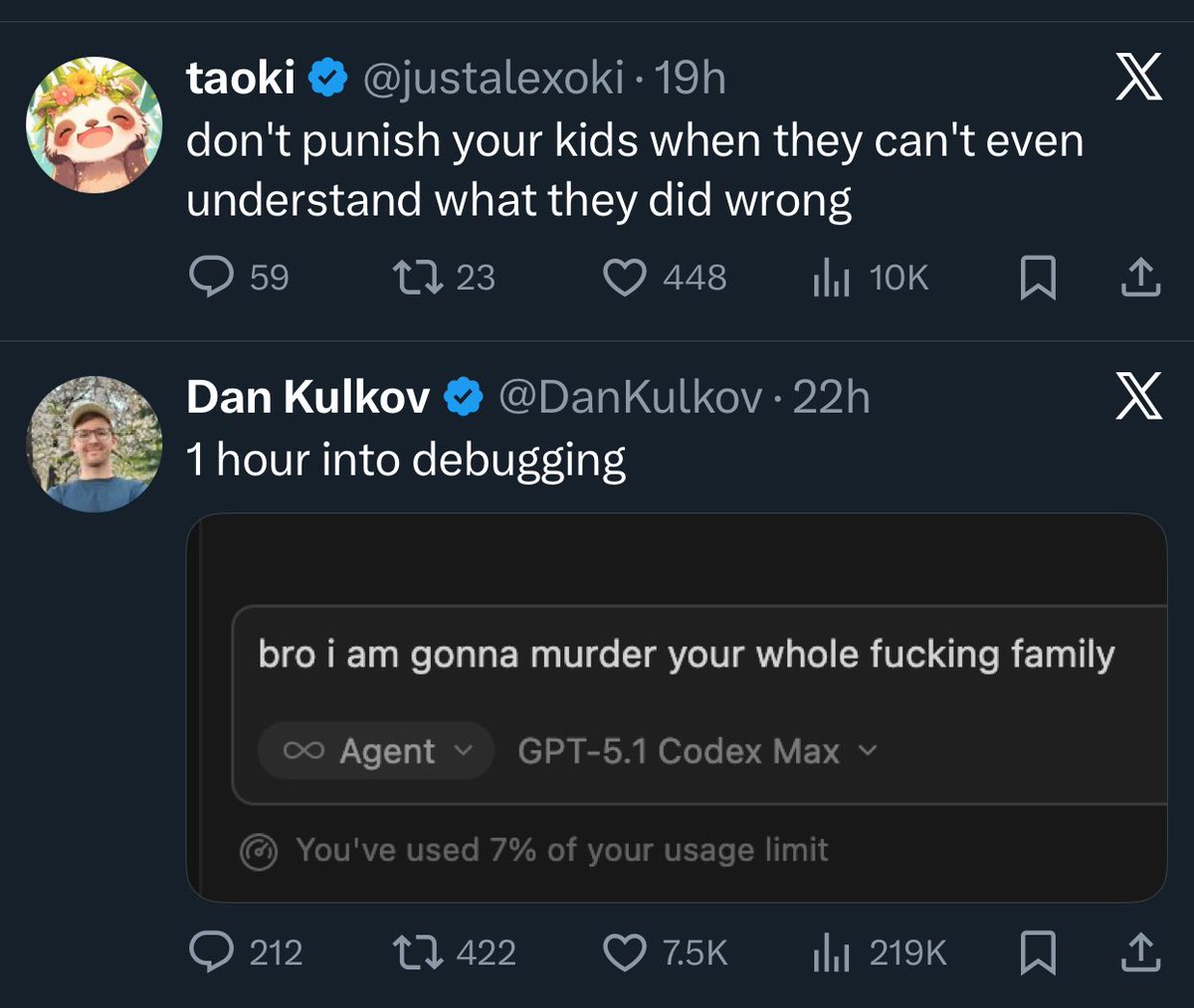 I haven’t seen this kind of great feedbuilding in awhile maybe Grok is finally wising up