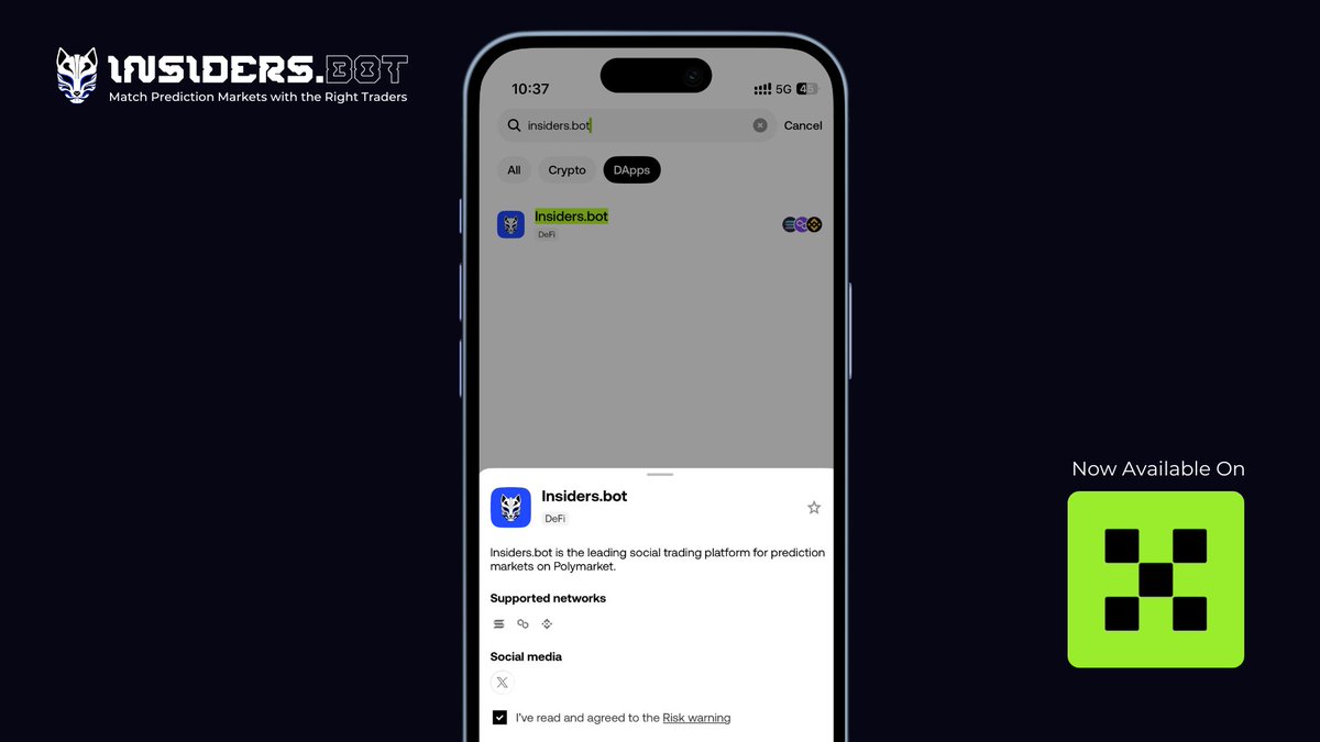 insidersdotbot's tweet image. You can now use insiders.bot on @wallet.