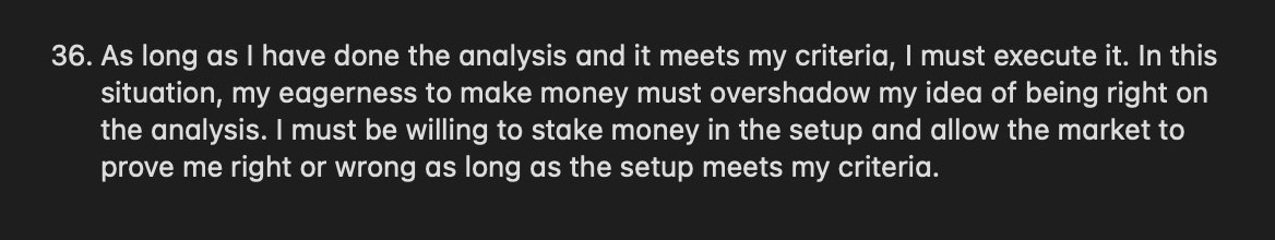 This is seriously a real thing.

There was a time I analyzed the market
just to be right about the move, not to execute,
or I’d execute poorly.

Think about how crazy that is.

Professional traders get paid for execution.

I was rewarding myself just for being right on