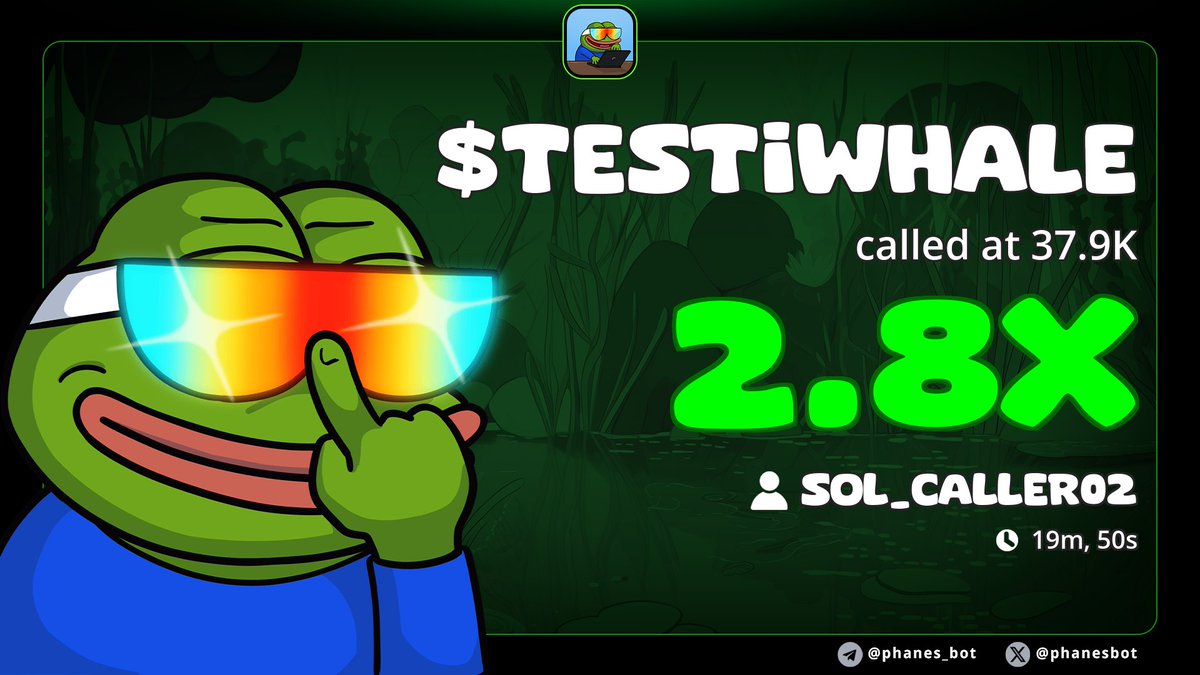 Sol_Caller02's tweet image. Massive 2x profit up on my call on $TESTIWHALE
Ca...

9fFtLb8mdQD9QSF9oQFJ22Fa7R5o2QaMcFHpU3V4pump

#memecoin #solana #Degen