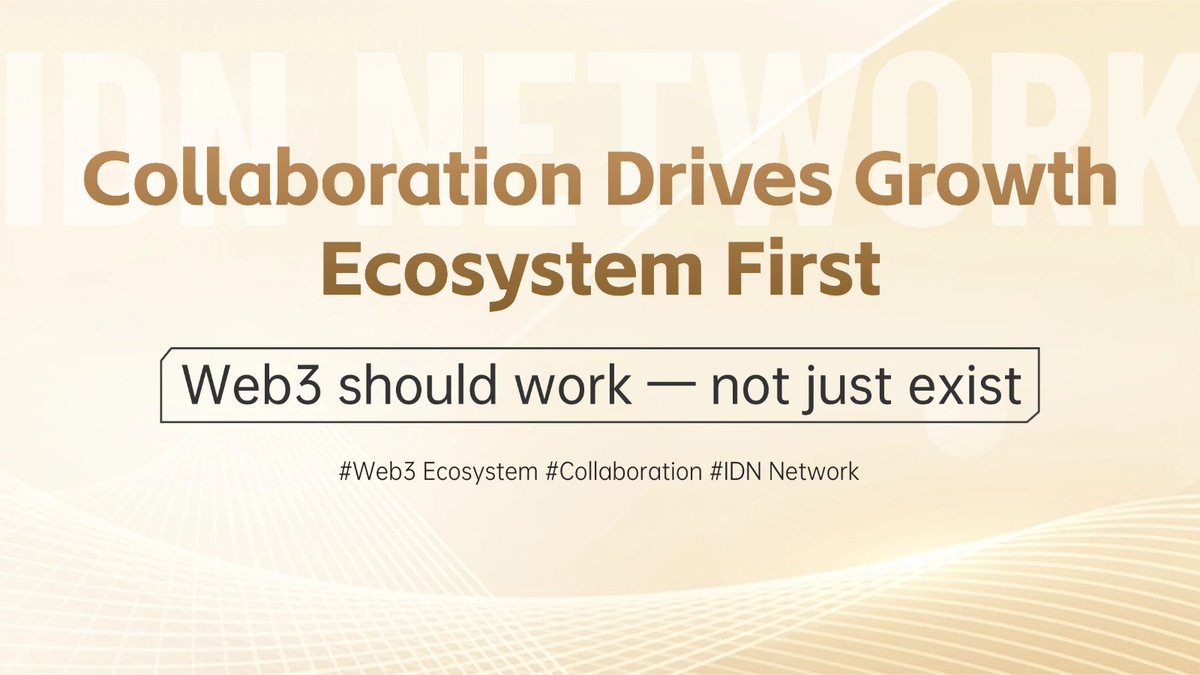 IDN_DataChain's tweet image. No ecosystem grows alone.

IDN Network continues to collaborate with builders, communities, and partners who share one belief:
Web3 should work — not just exist. 🤝

#Web3Ecosystem #Collaboration #IDNNetwork