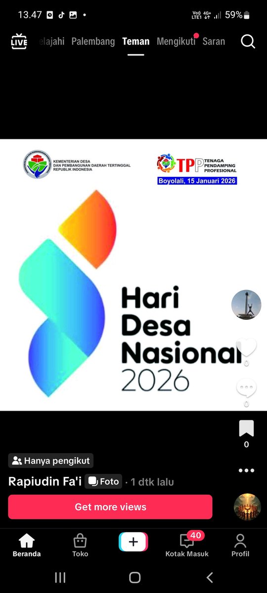 Semarak Kegiatan Hari Desa Nasional 
<a href="/prabowo/">Prabowo Subianto</a>
@GibranRakabuming
@Yan
<a href="/ArizaPatria/">Ariza Patria</a>
#Hari Desa Nasional 2026
#PendampingDesaHebat
#KemendesaPDT
#MenteriDesaPeduliTPP
#BangunDesaBangunIndonesia
