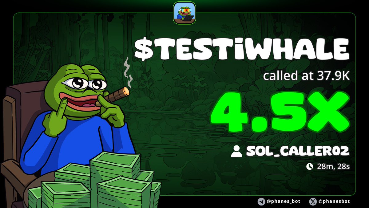 Sol_Caller02's tweet image. Massive 4x profit up on my call on TESTIWHALE
Ca....

9fFtLb8mdQD9QSF9oQFJ22Fa7R5o2QaMcFHpU3V4pump

#memecoin #solana #Degen