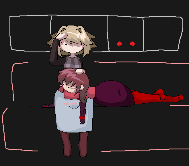 asciinyan's tweet image. Urotsuki and Madotsuki #yume2kki #yumenikki