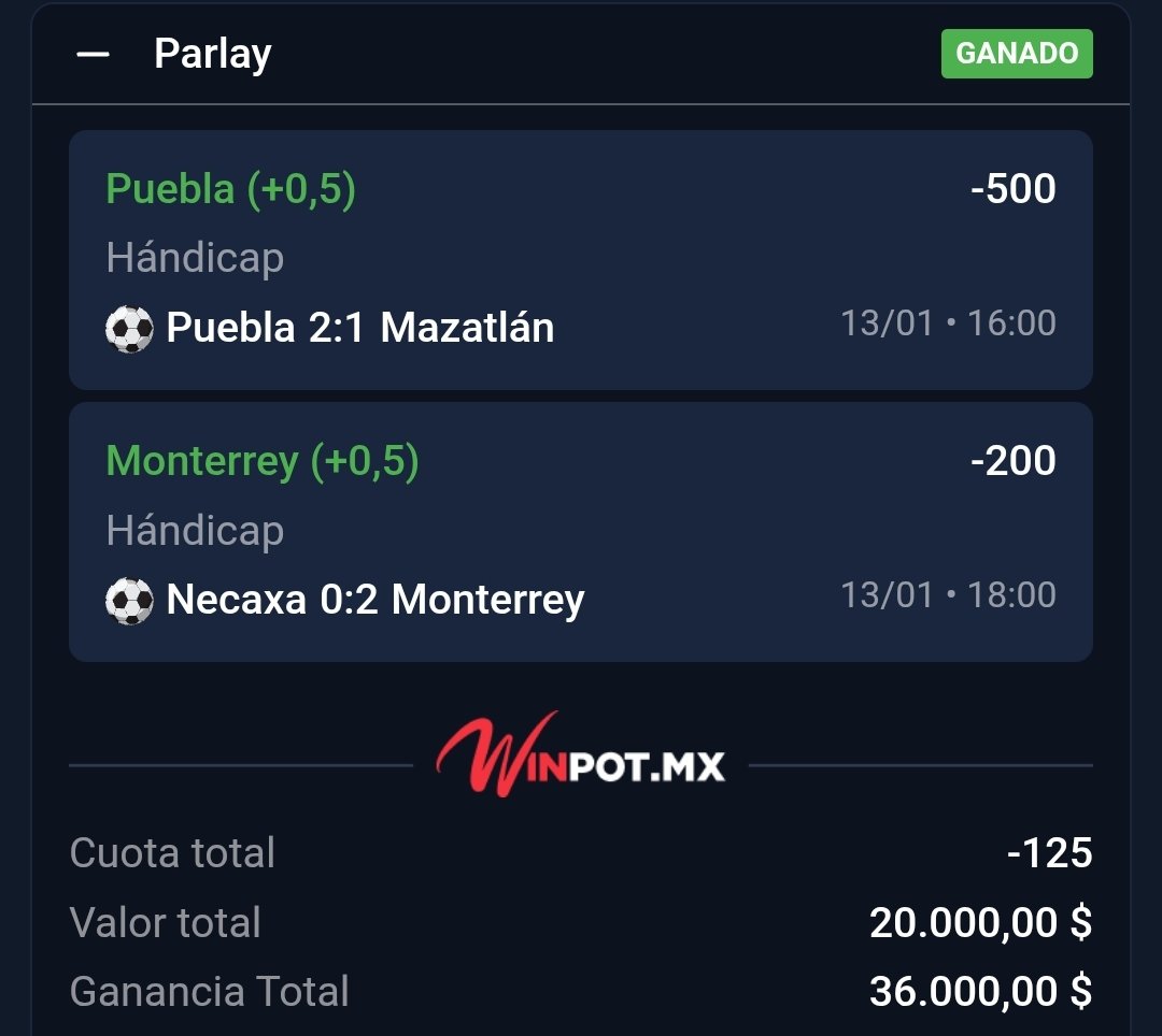 SE PRENDIÓ EL CERRO 🔥🔥🔥🔥 !!

Otra Apuesta más Ganada en mi GRUPO PREMIUM ✅️💎 !!!

La Ganamos muy fácil también 👊 !!

Vengaaaa, a Cobraaaaar mis Chingones y vamos por otro DÍA PERFECTO ❤️ !!