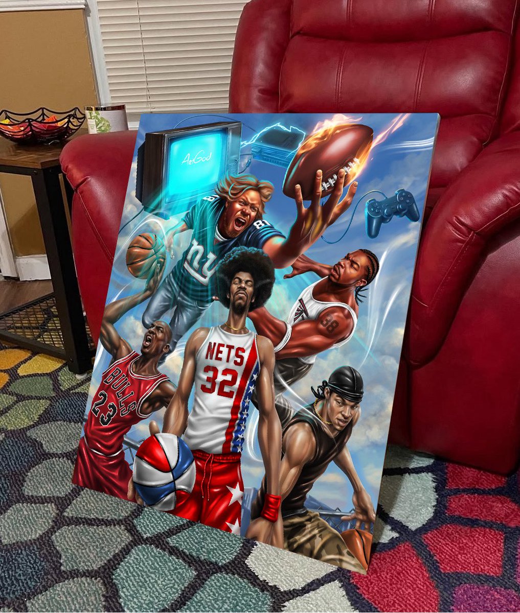 Pure nostalgia 
Art 🖼️ by me 
Canvas prints: darealicon.com 

#ea #nfl #nba