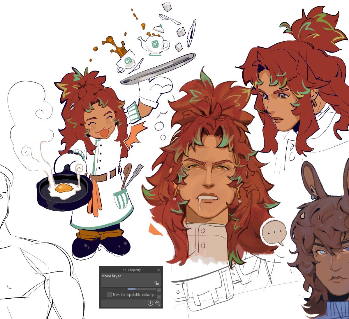 C0WPUNKY's tweet photo. #PortfolioDay 

hellooo im dakota, im a transguy and i like to make character art https://t.co/8UIXhKaJGO
