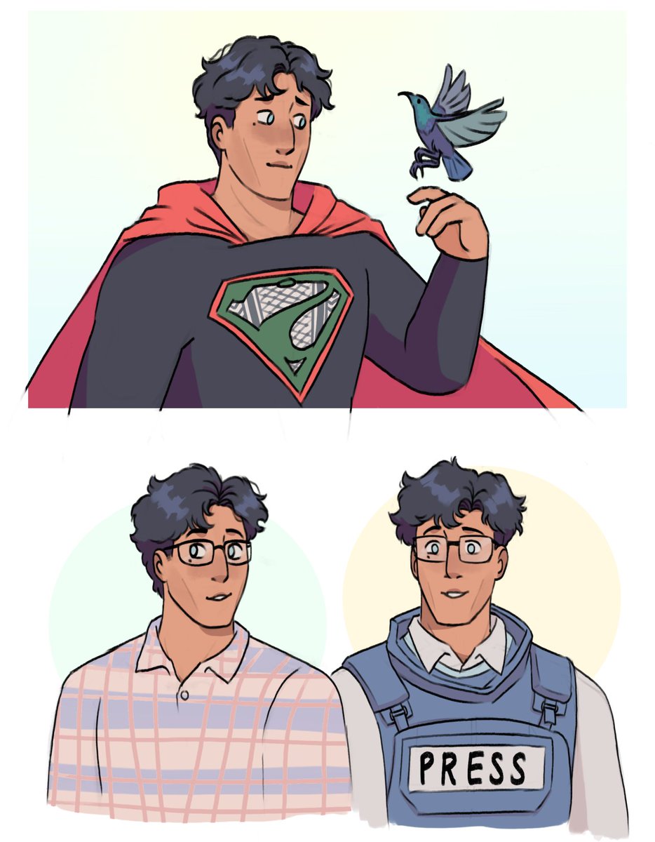 JesnCin's tweet image. Careem "Khalil" Kanaan and his family. 

Concept art for the upcoming Son of Al-Khalil zine where Superman lands in Palestine @sonofalkhalilzn