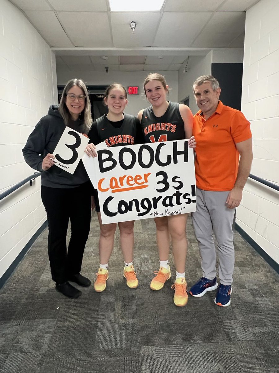 scottguzman's tweet image. Congratulations to Booch! Lots of gym time and great teammates. She is now the career 3 point record holder! @sbguzinski4 @OC_Knights