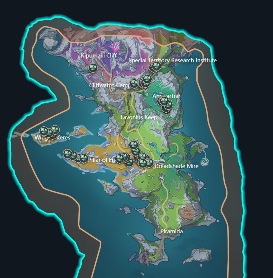 6.3 Columbina mats location (69 in total)