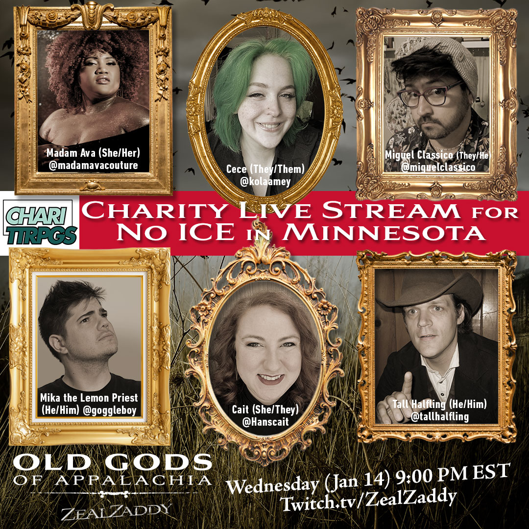 ZealZaddy's tweet photo. We’re doing our first charity stream with @charittrpgs.bsky.social and this amazing cast: @MadamAvaCouture
@KolaaMey
@Hanscait
@miguelclassico.bsky.social
@GoggleBoy
@TallHalfling
&amp; @aundawyn producing
Wed 9 PM EST https://t.co/i1b3H3fM1b