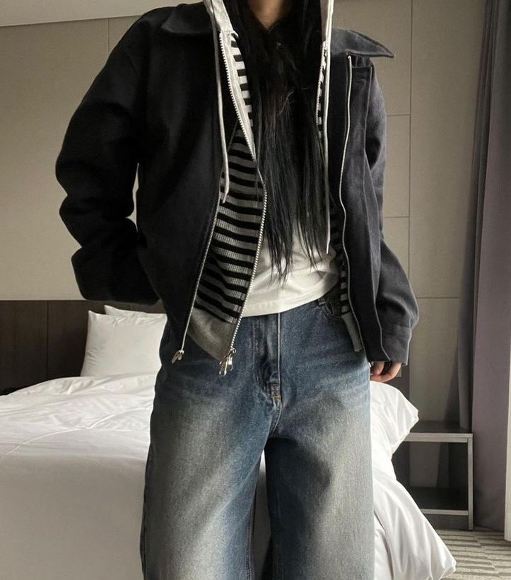 remember_u7's tweet image. 쪼끔힙하면서도
클래식한 후드+아우터매치 코디