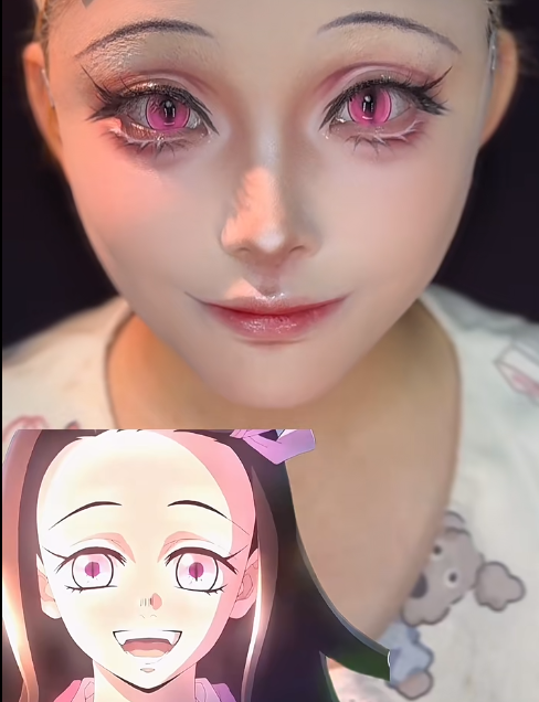 kairakuryo129's tweet image. 【推し活通信】禰豆子と胡蝶しのぶのコスプレメイク、完成度どう思う？
正直、かなり似てない？