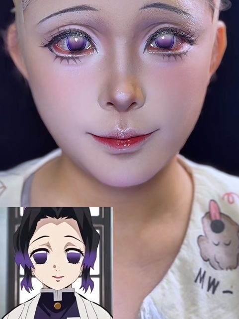 kairakuryo129's tweet image. 【推し活通信】禰豆子と胡蝶しのぶのコスプレメイク、完成度どう思う？
正直、かなり似てない？