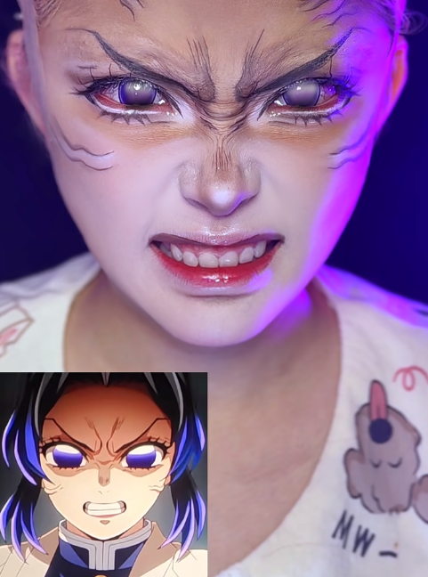 kairakuryo129's tweet image. 【推し活通信】禰豆子と胡蝶しのぶのコスプレメイク、完成度どう思う？
正直、かなり似てない？