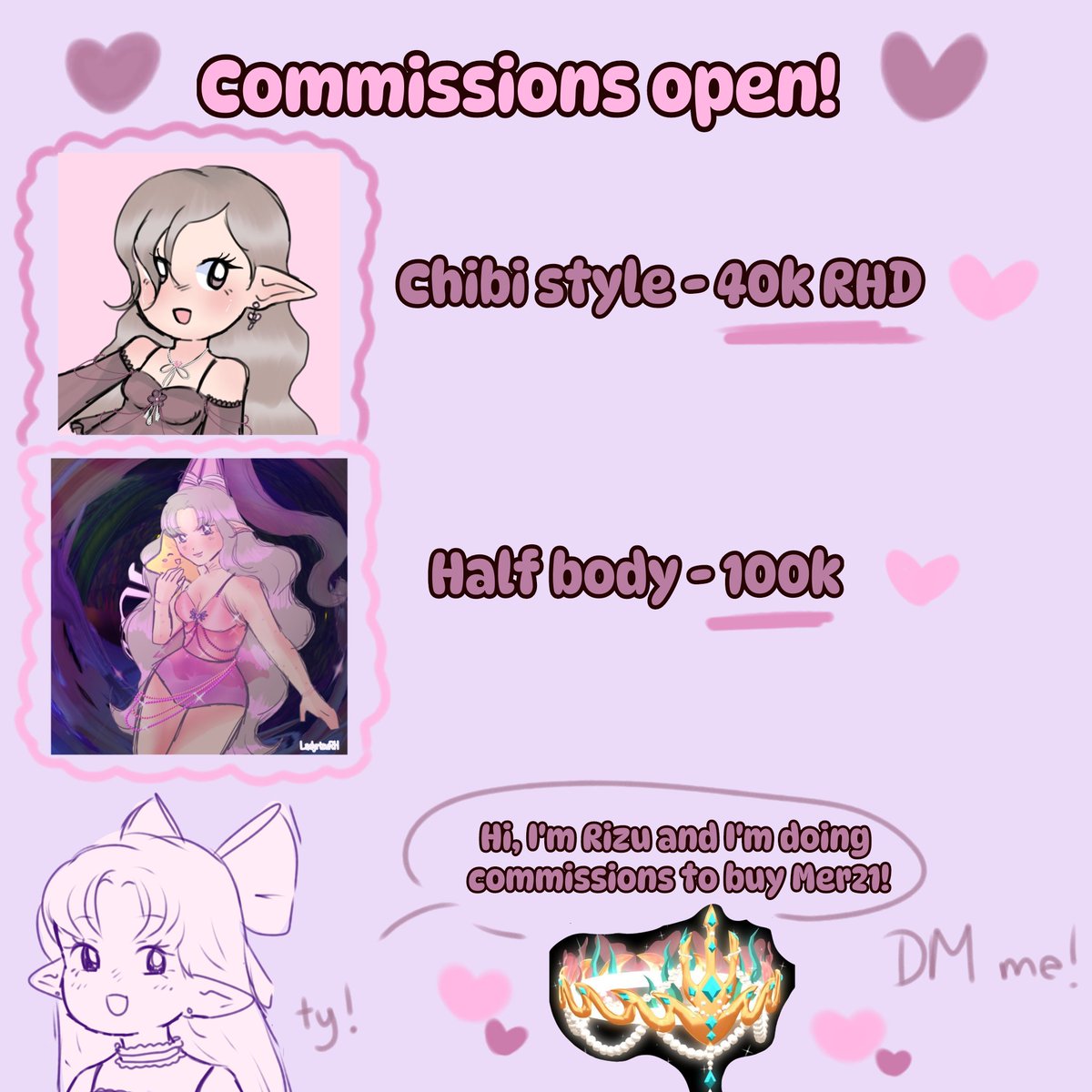 Rizu 💖 comms Open! tweet media