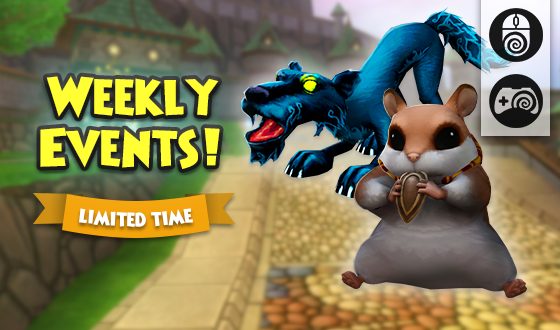 Get fired up with your pets! 🔥🐹

Now through 19/01, battle your way through the Fire Deckathalon tower to win exclusive prizes like the Fire Class Pet then earn rewards in the Pet Promenade by playing pet games, feeding snacks, and more! eu.wizard101.com/game/monthly-e…