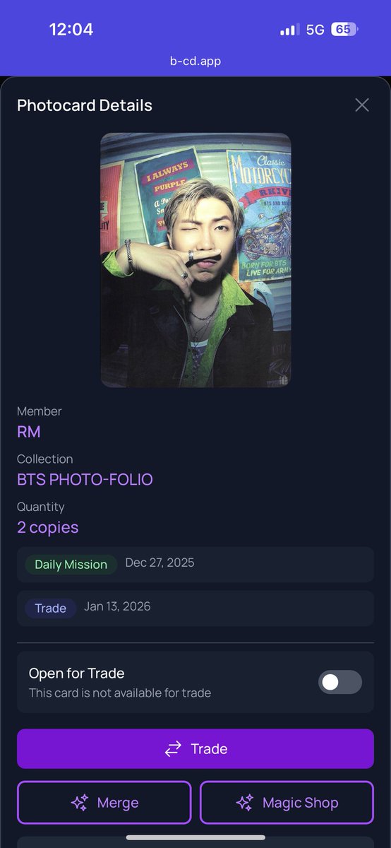lollieg7's tweet photo. I’m only missing V for the Folio collection! 🥺 Would anyone like trade with me? I have RM 💜 #bcdtrade #bcdtrading https://t.co/VzOd8hv83Z