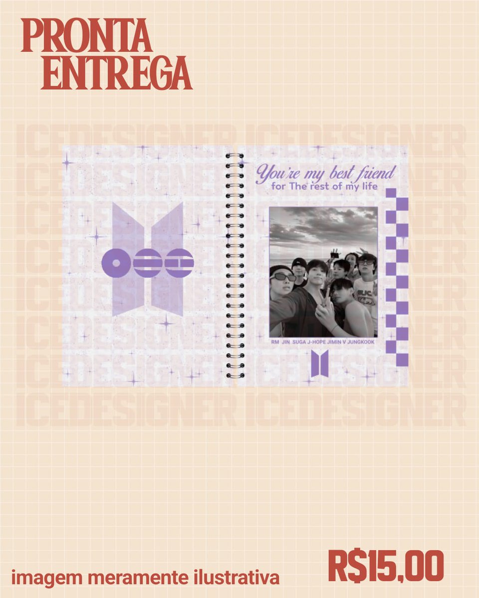 IceDesigner's tweet image. • PRONTA ENTREGA/ CAPA DE CADERNO BTS 

• R$15,00
• APENAS O DESIGN 
• PAGAMENTO VIA PIX 💵
• GOSTO? CHAMA NA DM 💌
#bts #army #BTS_WORLDTOUR