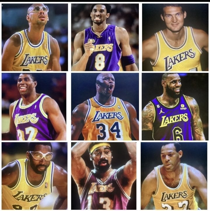 NBADracos's tweet image. Who is the greatest lakers player of all time ??