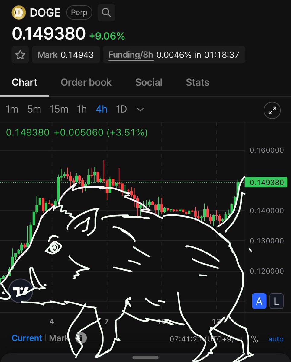 안녕하세요? @flipster_io 차트 읽어주는 김떡상입니다. 효진햄의 리워드 수상을 추카드립니다. 맘 같아서는 동네에다가 현수막을  걸어드리고 싶은데…. 그래도 $BTC 가 축하한다고 폭죽 쏘고 있네요!! 오늘은 한때 국민코인이었던 $DOGE 차트를 한번 보겠습니다  ...