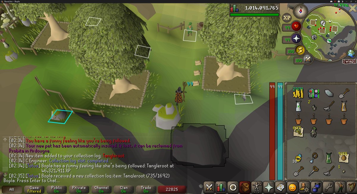 B0PLA's tweet photo. Tangleroot @ 46.3m xp 🗿🌴 https://t.co/kQAT9xutBO