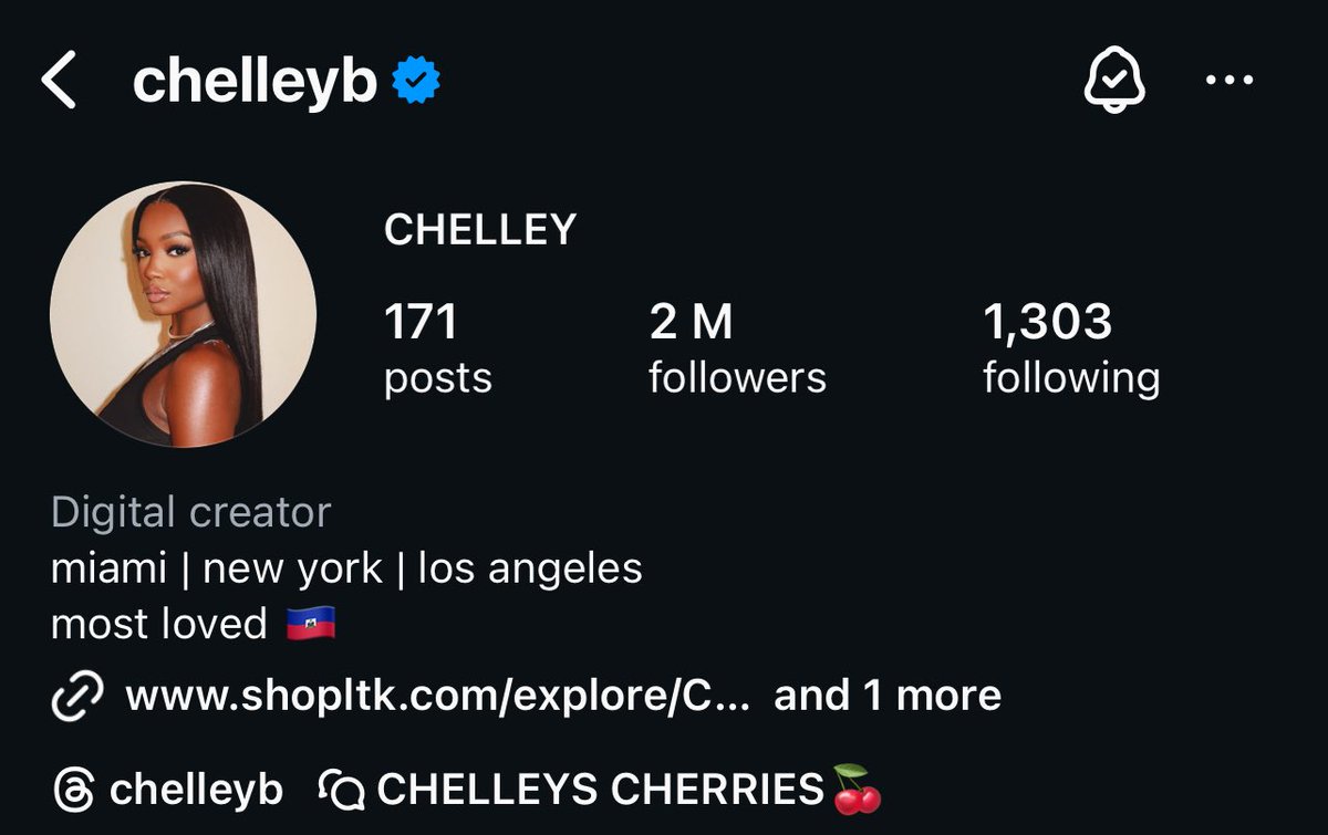 CraveChelley's tweet image. Chelley Bissainthe has Officially Changed her Instagram Handle to Chelley B.
