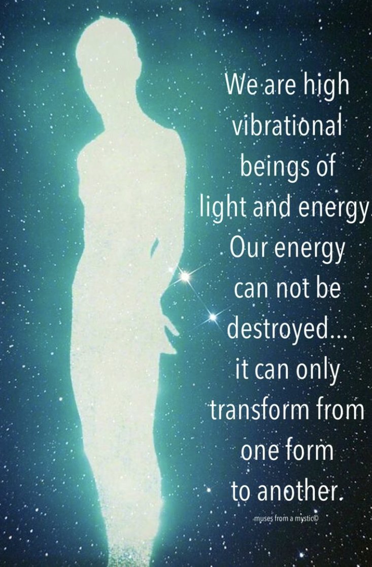 Remember the light never leaves. It is always here. It only changes forms. We are the bridge between worlds &amp; our return home is not an ending. It's the breathe between heartbeats where the new dawn begins. Much Love🤍c21.