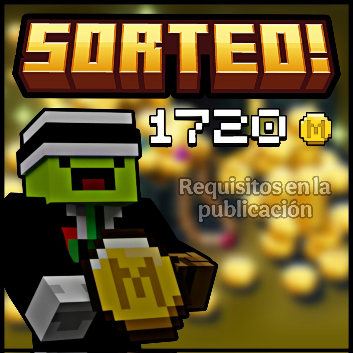 =====¡¡¡¡SORTEO!!!!=====

Como lo prometi les traigo este sorteo de un codigo de 1720 Minecoins para minecraft bedrock

¿Como participar?
Rt 🔄 Fav ❤️ y sigueme 🫂

El ganador se anuncia en la primera semana de febrero por mi twitch, tienen hasta el 31 de enero, mucha suerte!! 🐢
