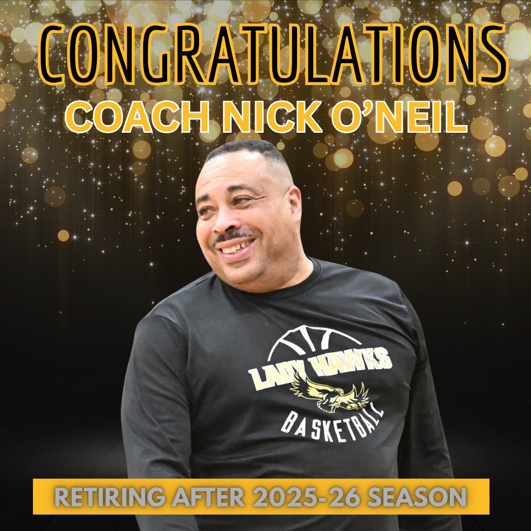 OharaWBB's tweet image. Legacy, defined.

After 12 unforgettable seasons leading our program, Coach Nick O’Neil has announced his retirement following the end of this season.

Join us Monday, 2/9, as we honor his impact &amp;amp; celebrate his legacy with a pregame ceremony before our game vs. North Tonawanda.