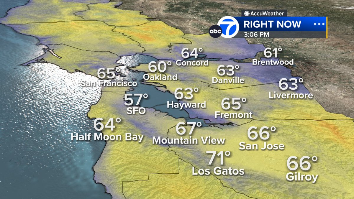 SandhyaABC7's tweet image. Soaked in sun no matter which direction you look right now!  Temps: 50s to 70s!  Shall we keep it coming?  #ABC7now #SanFrancisco #BayArea #CAwx