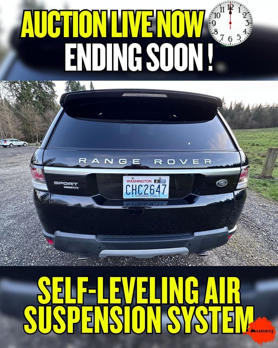 Lucky8OffRoad's tweet image. Auction Find 👀 2016 Range Rover Sport HSE
3.0L supercharged V6 • 8-speed auto • full-time AWD  
~54,800 miles • Santorini Black/black • clean WA title  
Vancouver, WA • private party sale  
Factory: 340 hp / 332 lb-ft  
Ends Jan 14 ⏰#RangeRoverSport #LandRover #AuctionFind