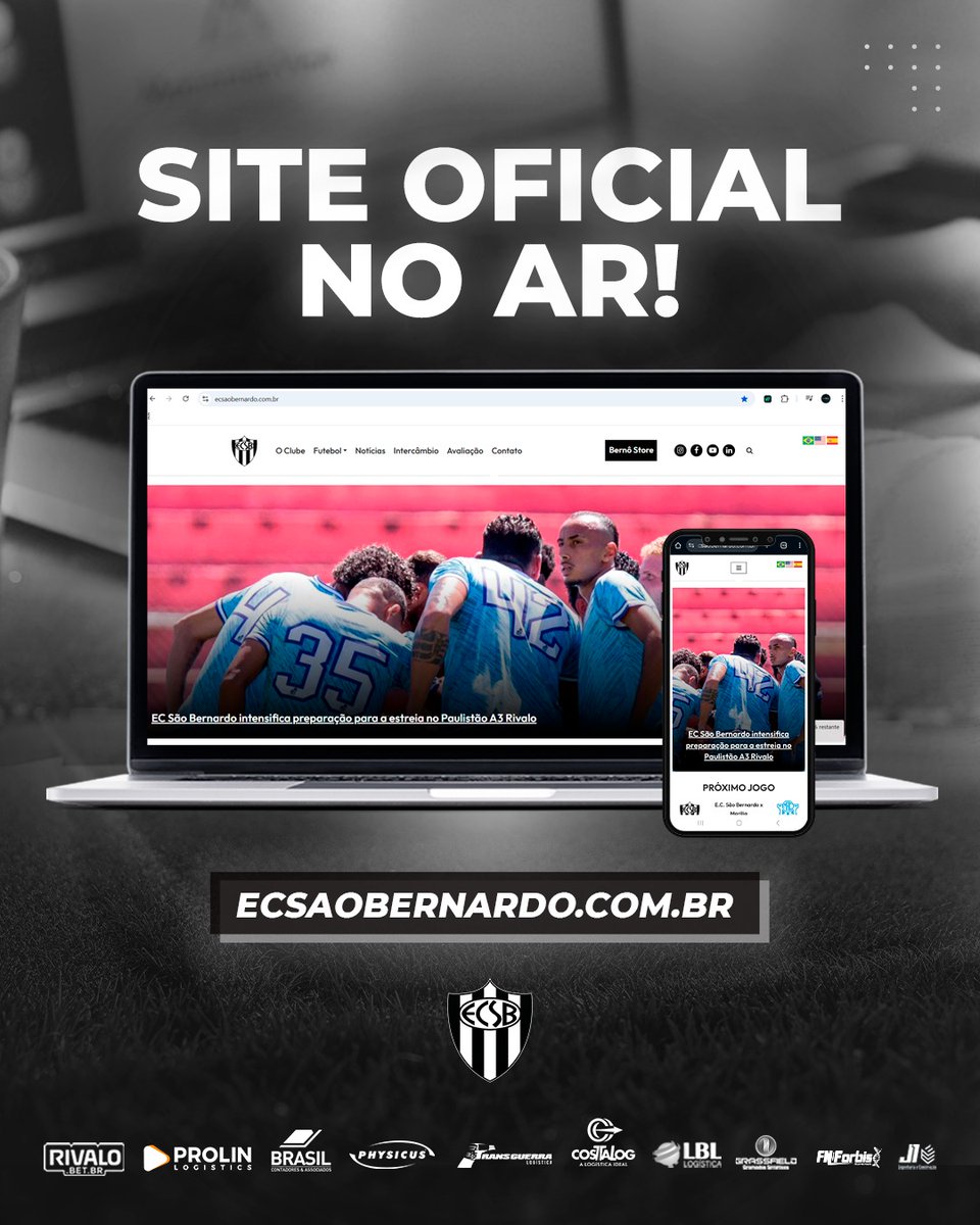 ESTÁ NO AR! 🔛

O Site Oficial do EC São Bernardo já está no ar! ☑️

Um novo espaço para você ficar por dentro de tudo o que acontece no clube: notícias, bastidores, informações oficiais e muito mais. Acesse agora e acompanhe o Bernô de perto! 🖤 🤍

🔗 ecsaobernardo.com.br