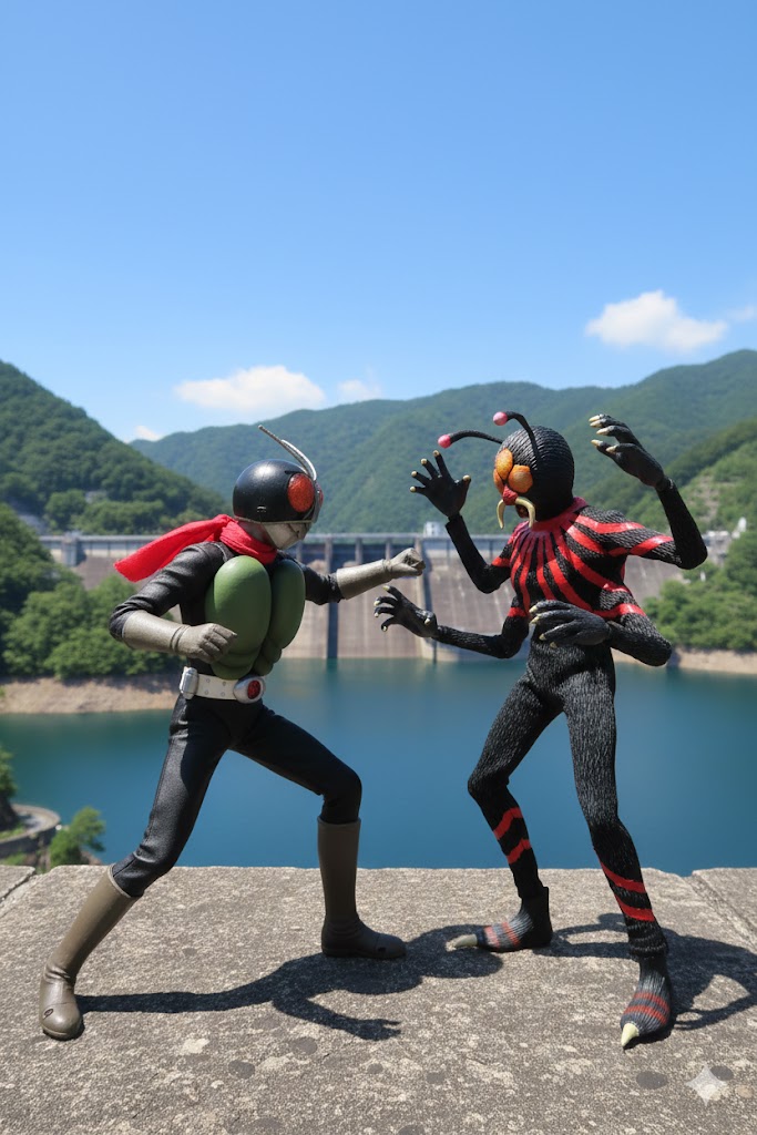 DOW80G7mP0kqn3M's tweet image. 原作版仮面ライダー対クモ男！