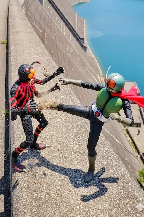 DOW80G7mP0kqn3M's tweet image. 原作版仮面ライダー対クモ男！