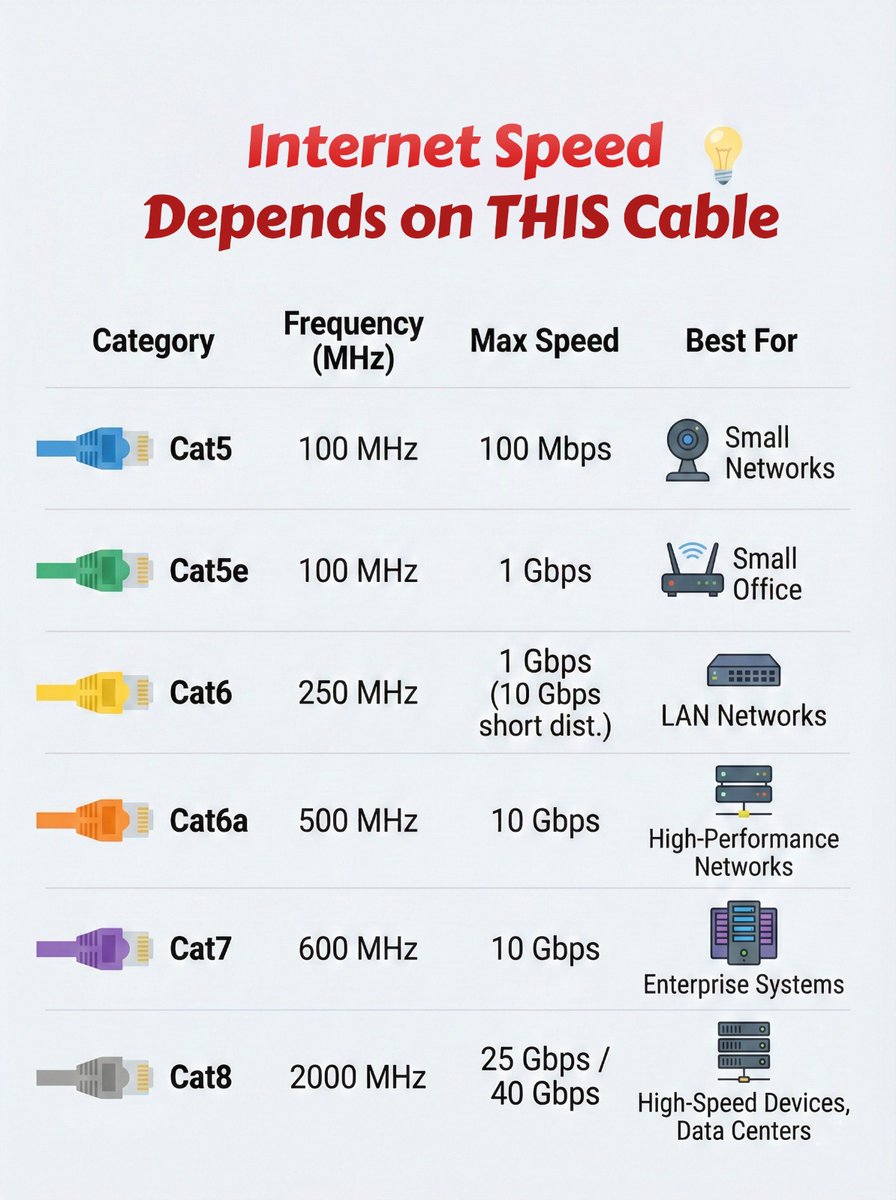 cooltechtipz's tweet image. Internet speed depends on this cable