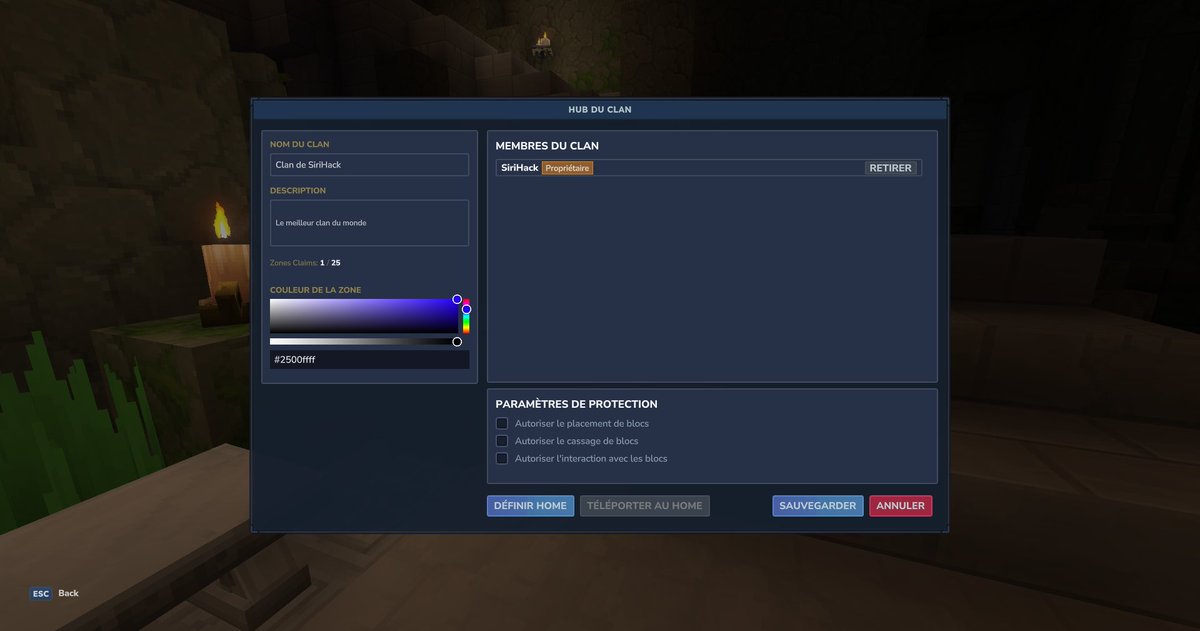 SiriHack_'s tweet image. Le beau futur menu paramètres des clans sur @WildTaleFR